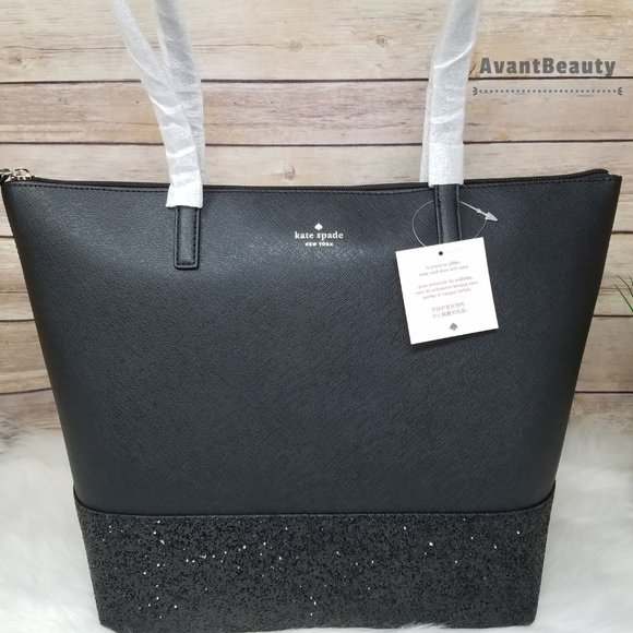 kate spade Handbags - Kate Spade Penny Greta Court Black Glitter Tote